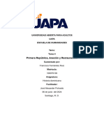 Historia DominicanaIndicación y Espacio para Enviar La Tarea # 4