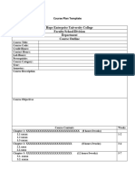 Revised Course Plan Template WZ Sample