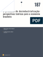 O Processo de Desindustrializaçao Perspectivas Teoricas para A Economia Brasileira