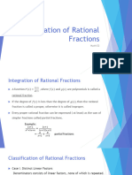 Integration of Rational Fractions Case 1