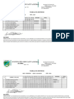 Planilla de Asistencia