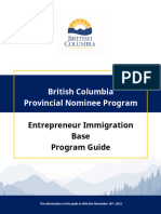 BC PNP Entrepreneur Immigration Program Guide