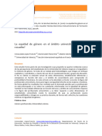 La Equidad de Genero en El Ámbito Universitario