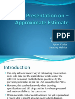 Approximate Estimate - Tendering and Contract Estimation