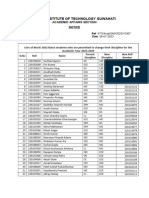 Branch Change Allotment2023 Btech2022batch