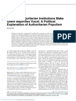 Div Class Title How Non Majoritarian Institutions Make Silent Majorities Vocal A Political Explanation of Authoritarian Populism Div