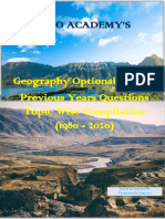 Geography Optional Paper I Pyq Topic Wise Compilation