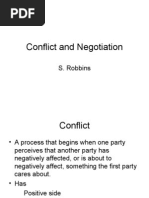 Conflict and Negotiation: S. Robbins