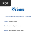 Análisis de Estados Financieros de Nestlé Ecuador S.A.