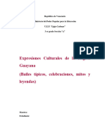 Expresiones Culturales de La Región Guayana