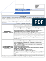 Fiche de Poste Chef Projet