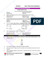 Physics Daily Practice Problem-X: Light - Reflection and Refraction