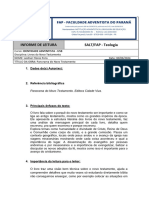 Informe de Leitura - Panorama Do Novo Testamento - Leidner Pons