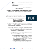 Anses Circular DP #23/14 Titulares de Derecho Que Deben Presentar La DD - Jj. de Impuesto A Las Ganancias - Form. F572 A Fin de Actualizar Cargas de Familia 01/04/201