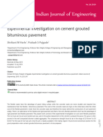 Indian Journal of Engineering: Experimental Investigation On Cement Grouted Bituminous Pavement