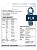 Metravi DT 4250 Digital AC DC Clamp Meter Catalogue