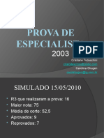 2003prova de Especialista