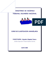 Ministerio de Hacienda Tribunal Aduanero Nacional: Curso de Clasificacion Arancelaria