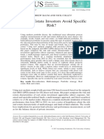 Baum, A., & Colley, N. (2017) - Can Real Estate Investors Avoid Specific Risk