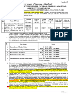 Office of The Executive Engineer PWD (R&B) Division Anantnag. Notice Inviting Tenders