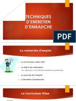 Cours 1 - Technique D'entretien D'embauche