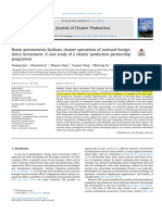 7 Home Governments Facilitate Cleaner Operations of Outward Foreign Direct Investment A Case Study of A Cleaner Production Partnership Programme 2020