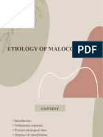 ETIOLOGY of Malocclusion in Orthodontics