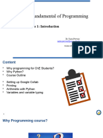 1) Intro To Python