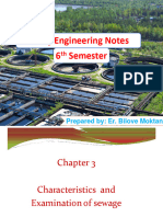 Chapter 3 (Characteristics and Examination of Sewage) - Sanitary Engineering Notes