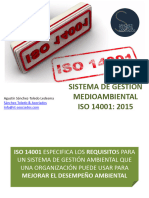 Sistema de Gestión Medioambiental ISO 14001: 2015: Agustín Sánchez-Toledo Ledesma