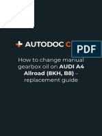 How To Change Manual Gearbox Oil On AUDI A4 Allroad (8KH, B8) - Replacement Guide