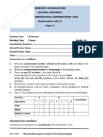 g9 Maths p2 Mock Exam 2024