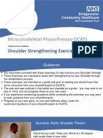 Shoulder Strengthening Exercises Patient Advice Sheet