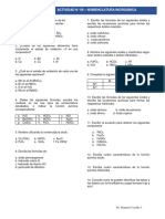 ACTIVIDAD #09 - Nomenclatura Inorgánica