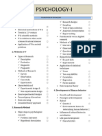 Psychology I Micro Topics