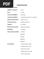 INFORME DPSICOLÓGICO - Diagnóstico e Informe Psic