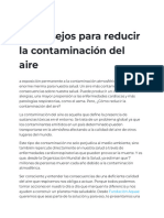 16 Consejos para Reducir La Contaminación Del Aire