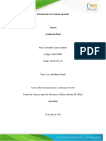 Introducción A Ciencias Agrícolas - Tarea 6 Evaluación Final