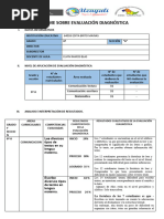 Informe de La Evaluacion Diagnostica