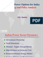 Modelling and Policy Analysis: Long-Term Power Options For India