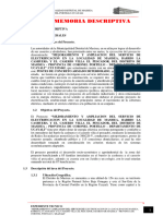 Memoria Descriptiva: Municipalidad Distrital de Masisea Coronel Portillo-Ucayali