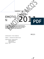 Emtion MCQ