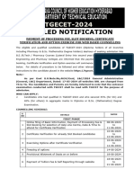 Detailed Notification: TGECET-2024