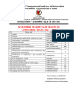 Apurement Des Dettes L2 Info LMD Jour 2022 2023 Ok