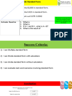 Standard Form Multiply and Dividing