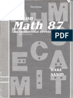 Saxon Math 8 7 Tests