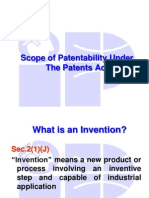 Inventions Not Patent Able