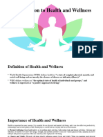 Introduction To Health and Wellness