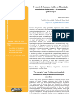 O Conceito de Segurança Jurídica Problematizado: Contribuições Da Linguística e Do Anarquismo Epistemológico