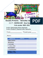 2°grado EXAMEN 2o TRIMESTRE - DERECHOS DE LOS NIÑOS-2°B